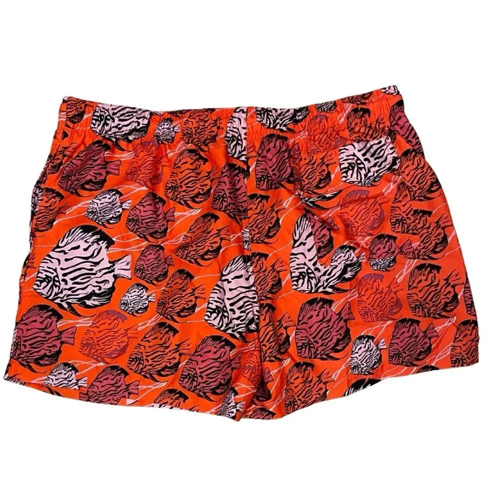 Sears Orange and Black Swim Trunks Classic Design